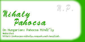 mihaly pahocsa business card